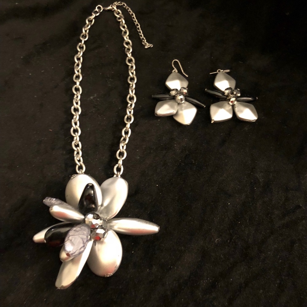 Necklace with matching earrings